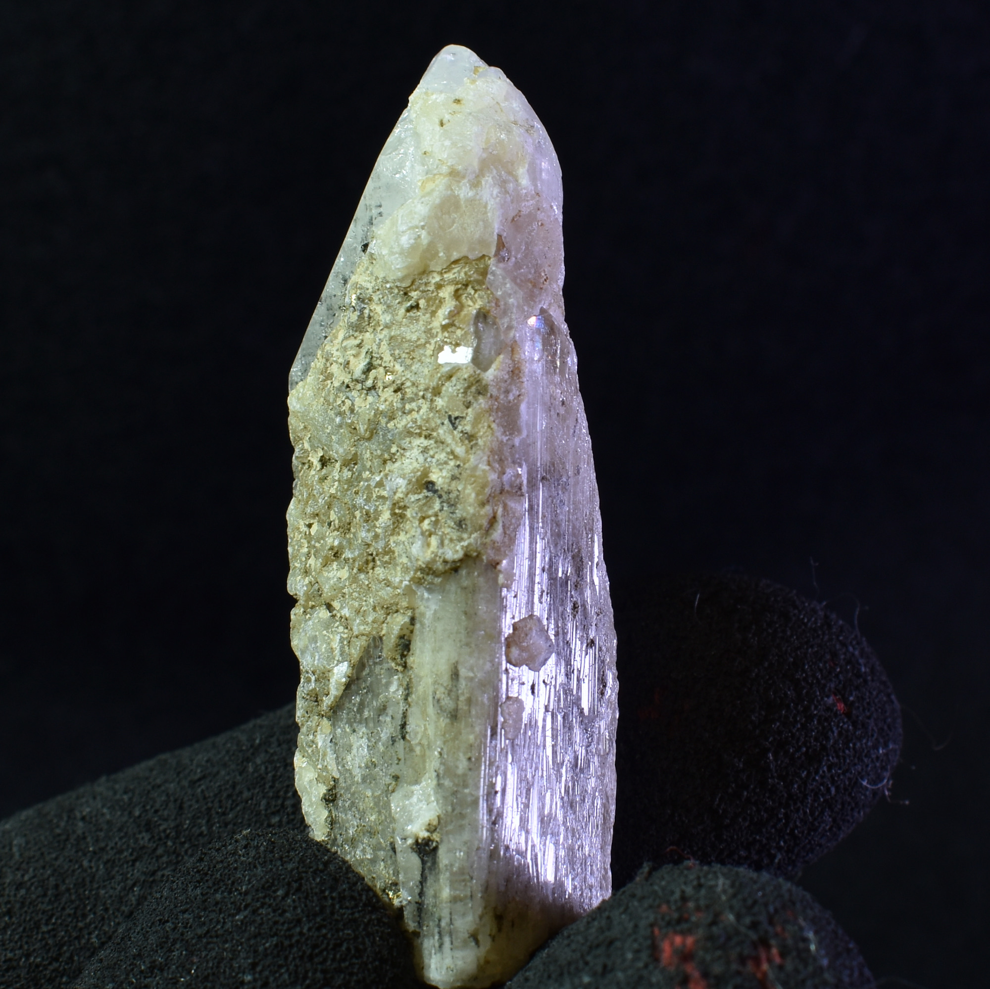 Danburite (with Pyrite and Calcite) UV Reactive Crystal Raw Point Specimen from Mexico - 32 grams - #25 - Image 4