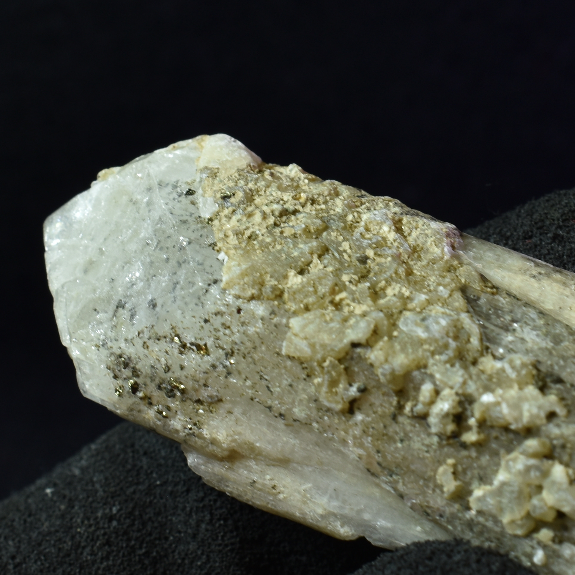 Danburite (with Pyrite and Calcite) UV Reactive Crystal Raw Point Specimen from Mexico - 32 grams - #25 - Image 7