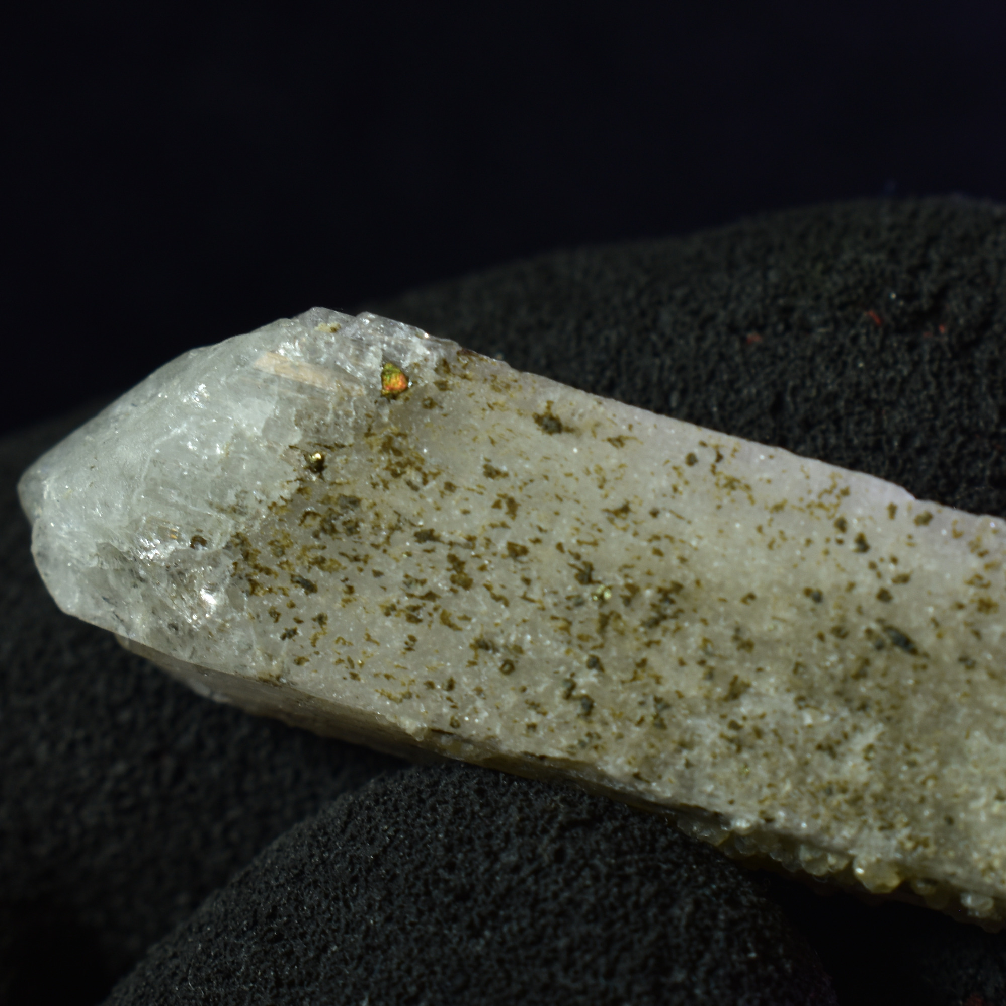 Danburite (with Chalcopyrite) UV Reactive Crystal Raw Point Specimen from Mexico - 12 grams - #29 - Image 2