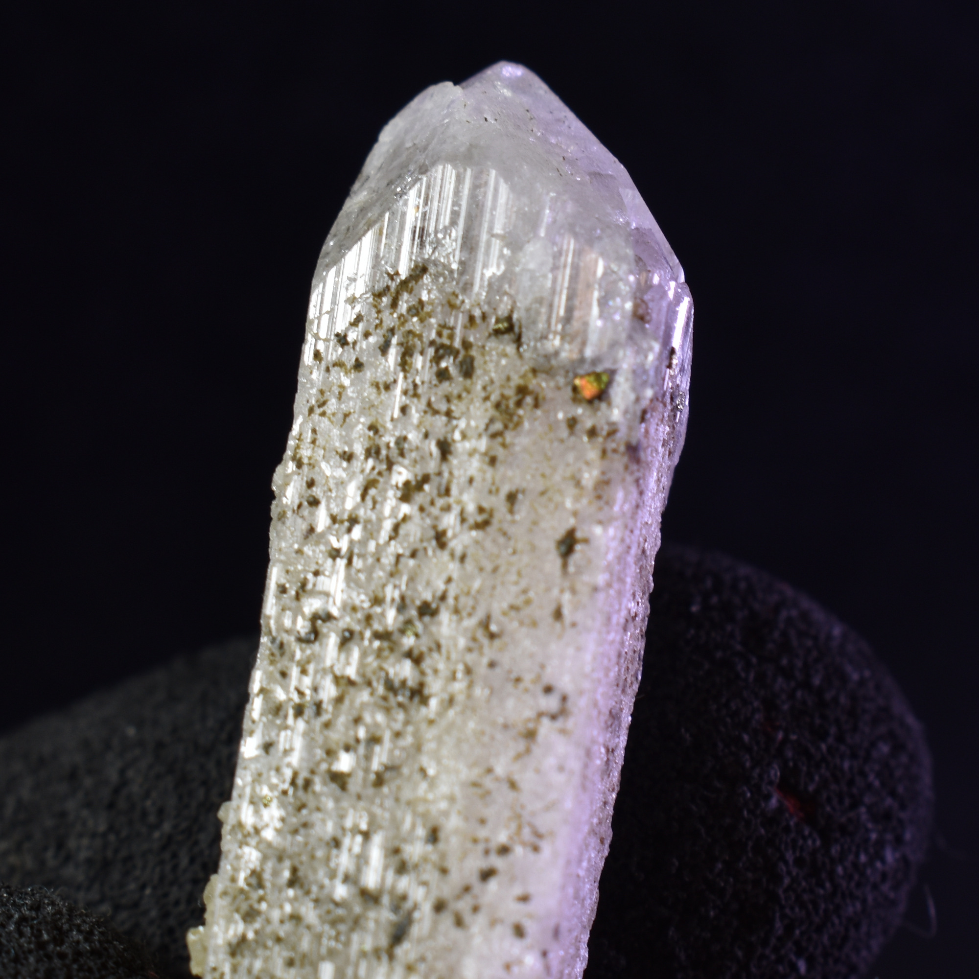 Danburite (with Chalcopyrite) UV Reactive Crystal Raw Point Specimen from Mexico - 12 grams - #29 - Image 3