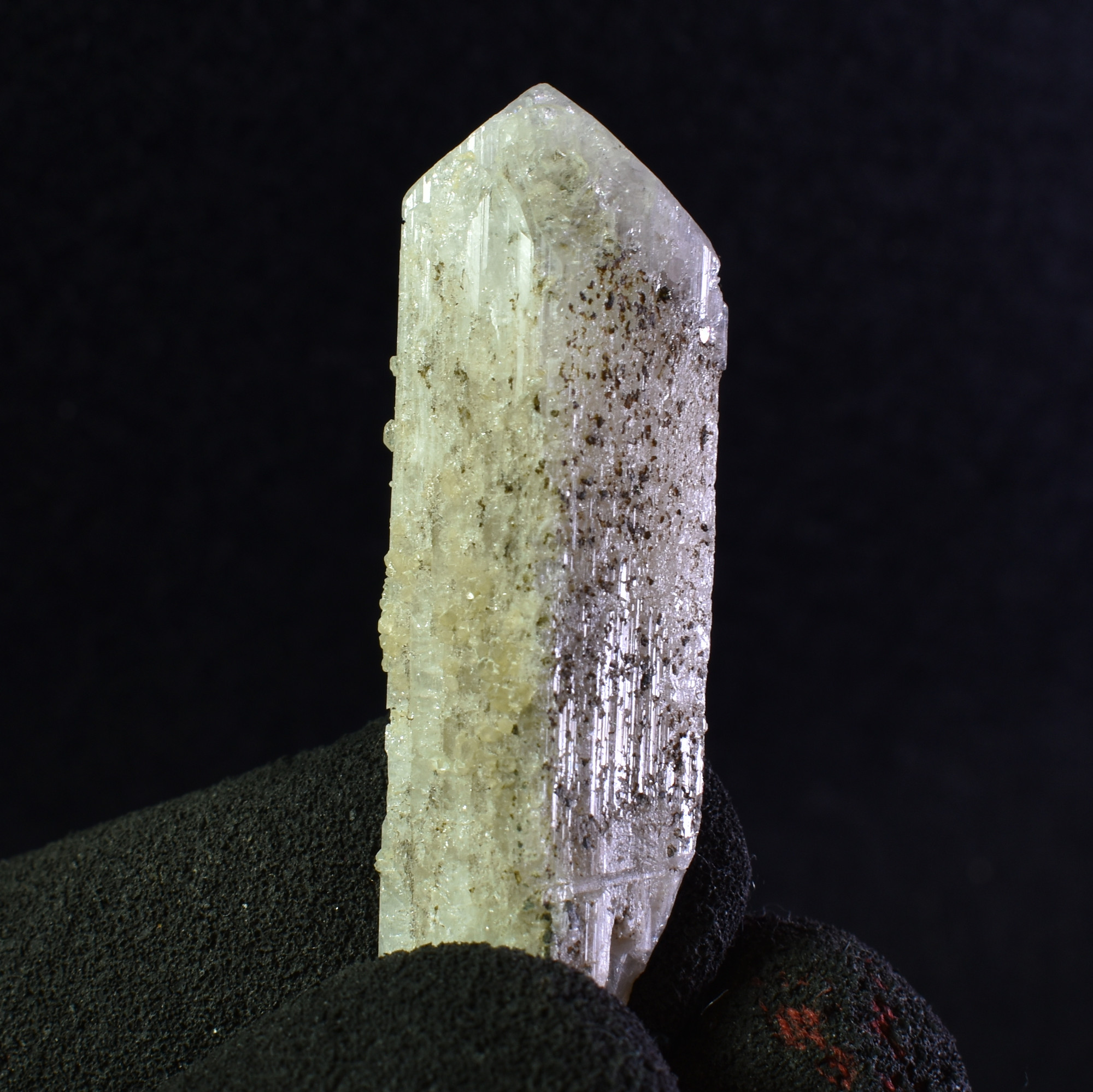 Danburite (with Chalcopyrite) UV Reactive Crystal Raw Point Specimen from Mexico - 12 grams - #29 - Image 4
