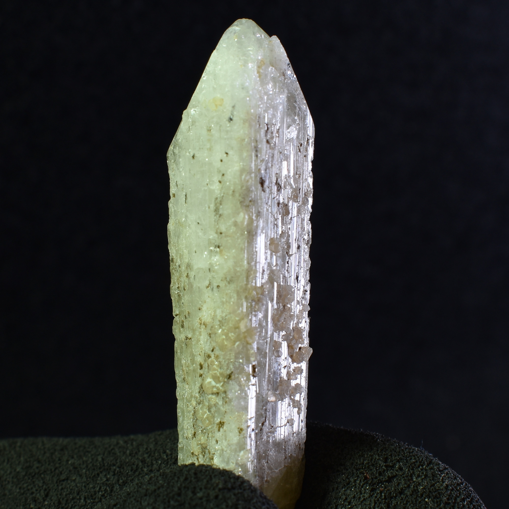 Danburite (with Chalcopyrite) UV Reactive Crystal Raw Point Specimen from Mexico - 12 grams - #29 - Image 6