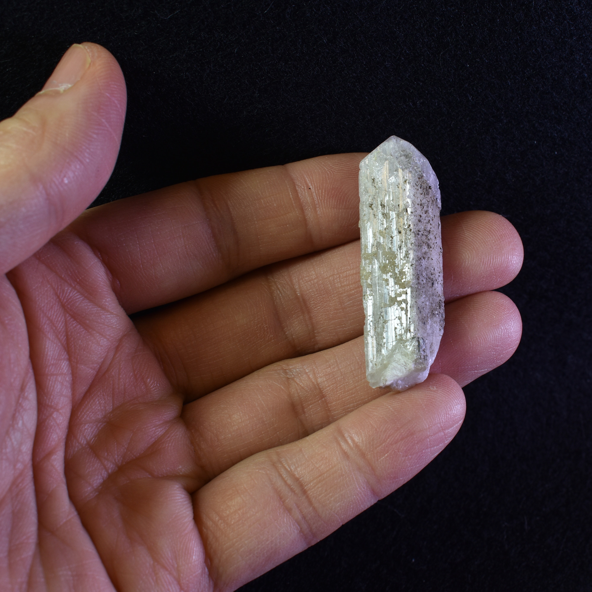 Danburite (with Chalcopyrite) UV Reactive Crystal Raw Point Specimen from Mexico - 12 grams - #29 - Image 7
