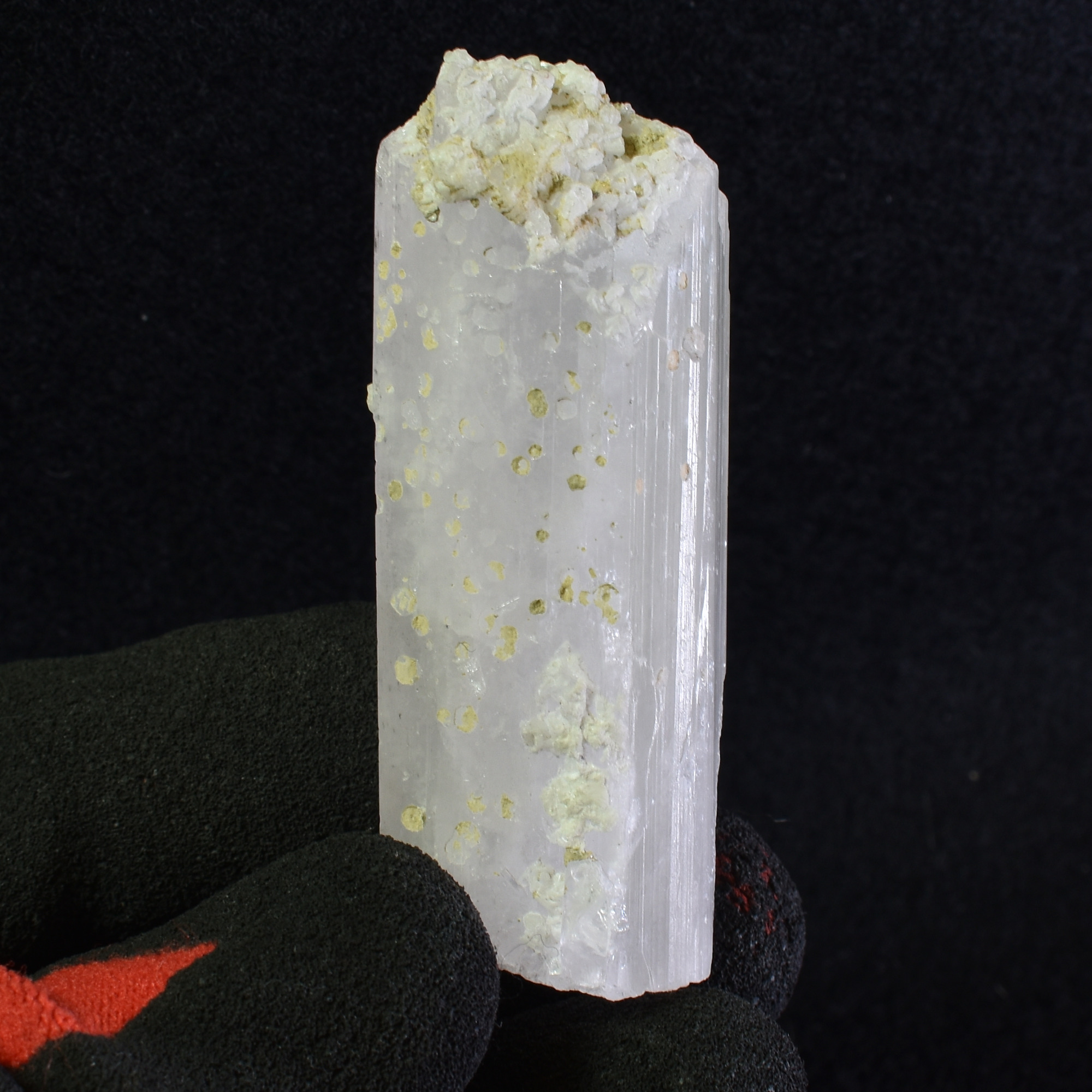 Danburite (with Calcite) UV Reactive Crystal Raw Point Specimen from Mexico - 58 grams - #30 - Image 2