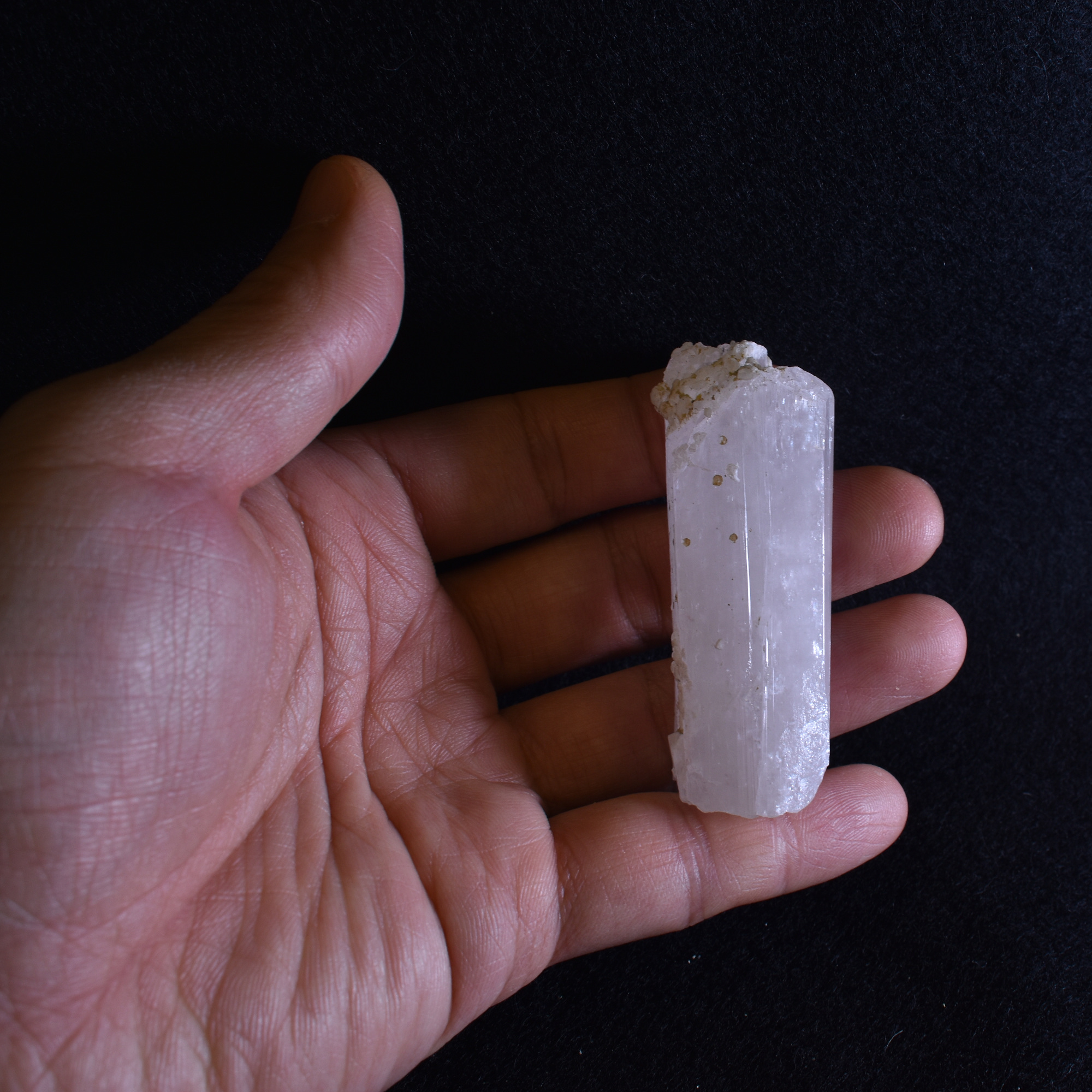 Danburite (with Calcite) UV Reactive Crystal Raw Point Specimen from Mexico - 58 grams - #30 - Image 7
