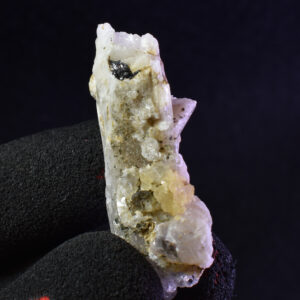 Danburite (with Calcite, Pyrite and Sphalerite) UV Reactive Crystal Raw Point Specimen from Mexico - 16 grams - #35