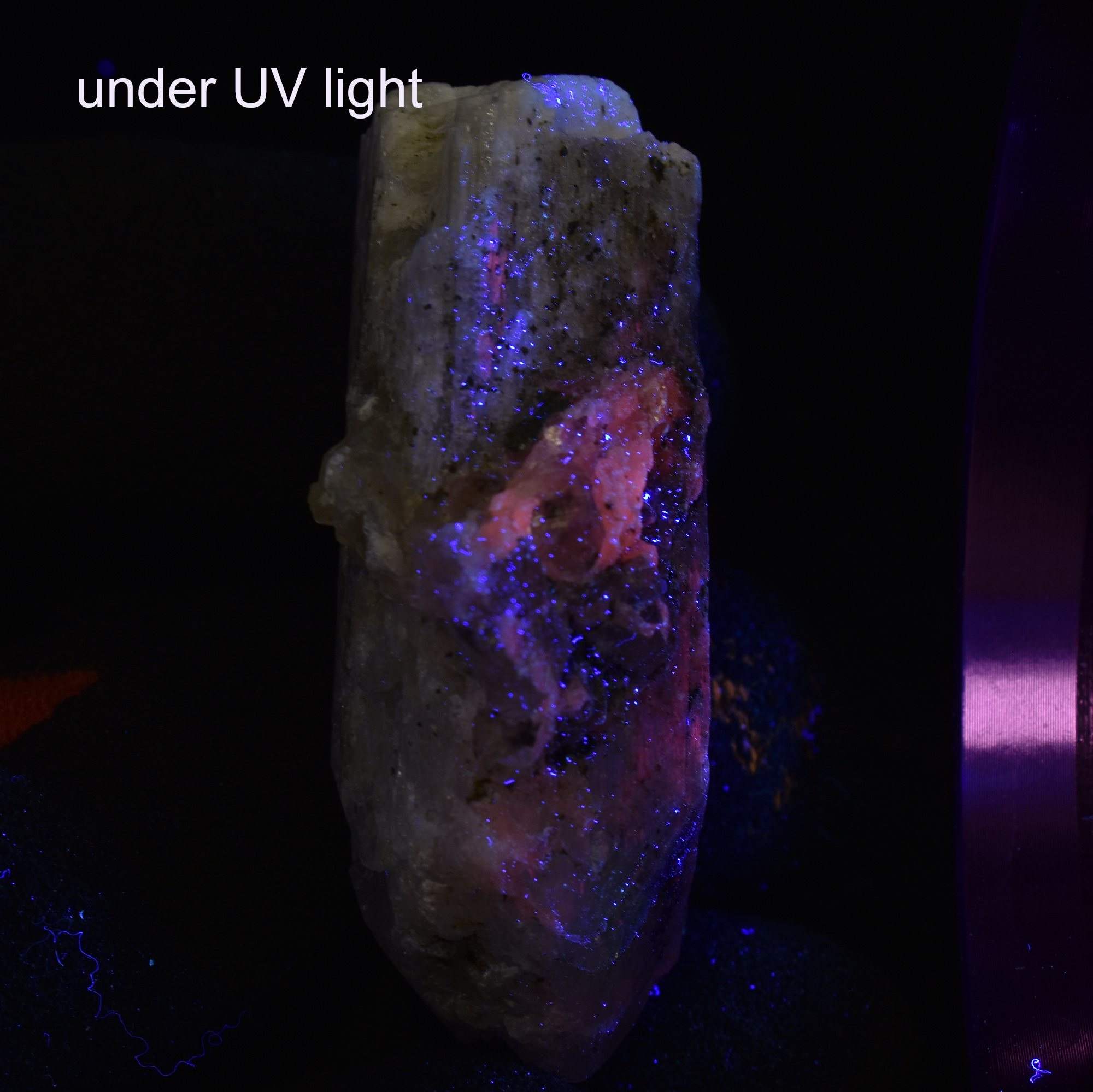 Danburite (with Calcite) UV Reactive Crystal Raw Point Specimen from Mexico - 28 grams - #37 - Image 3