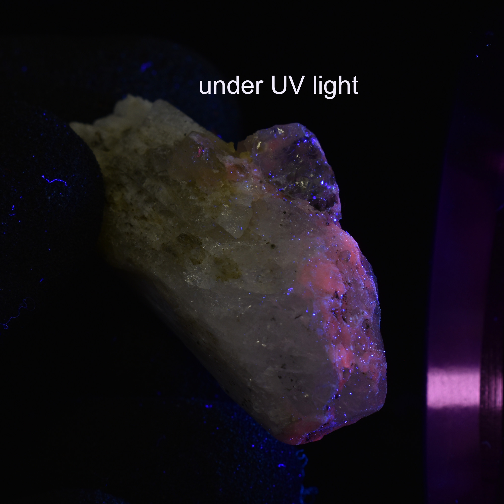 Danburite (with Calcite) UV Reactive Crystal Raw Point Specimen from Mexico - 28 grams - #37 - Image 4