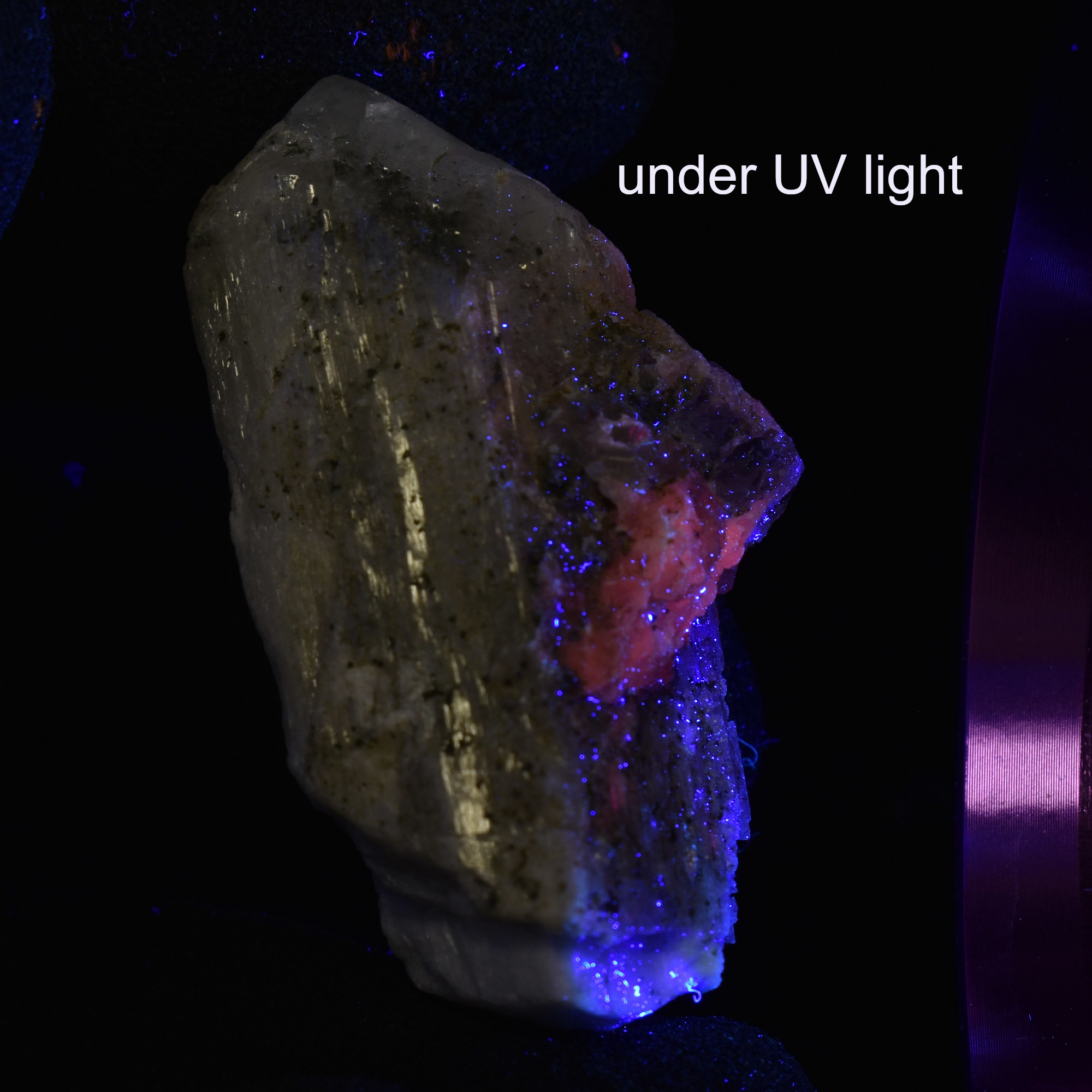 Danburite (with Calcite) UV Reactive Crystal Raw Point Specimen from Mexico - 28 grams - #37 - Image 5