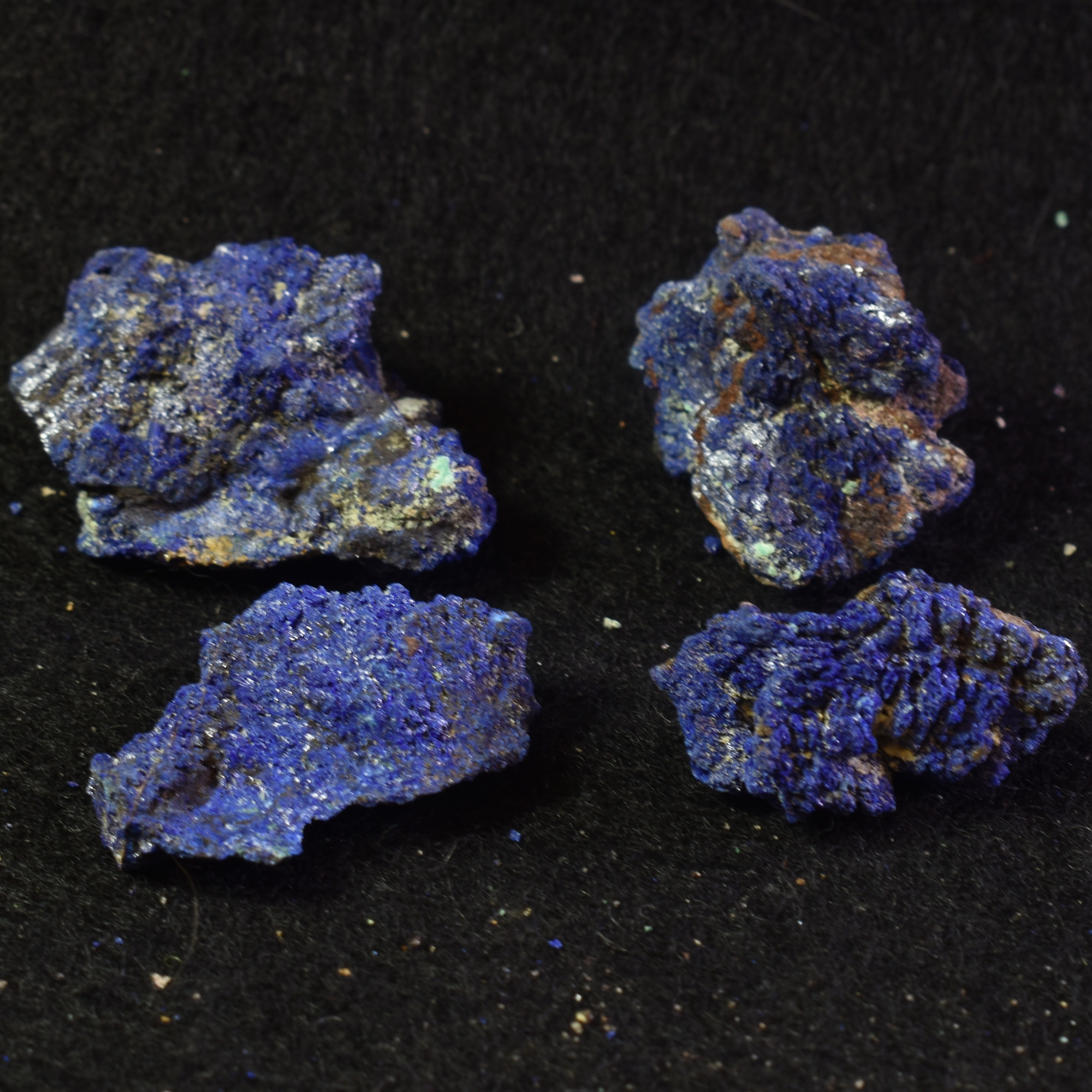 Raw Azurite Malachite Crystal Cluster Specimens from Mexico - 4 Count - 19 grams - Image 5