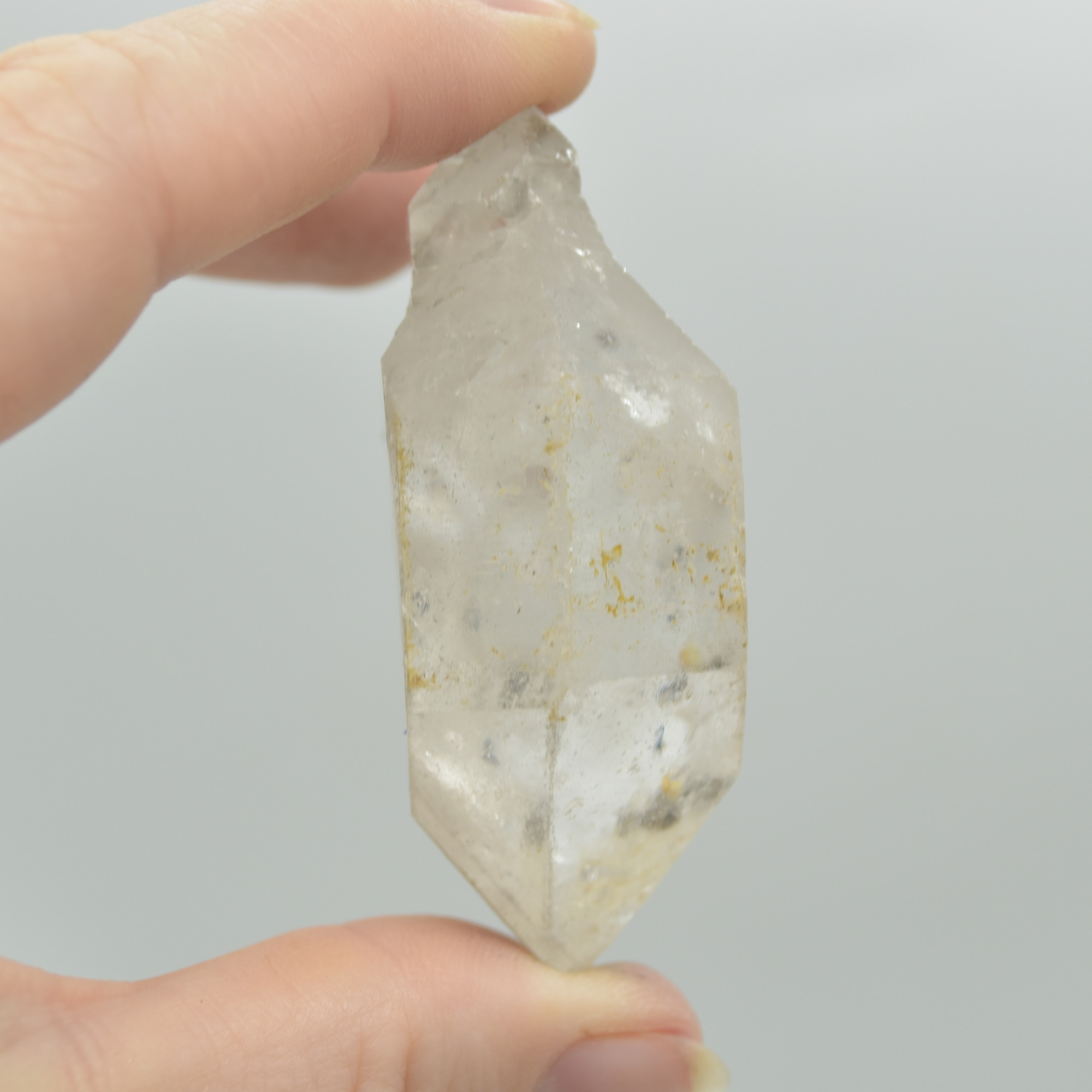 Fluid Inclusion / Enhydro Raw Quartz Point - with moving black sand - 90 grams - 1 Count - Image 4