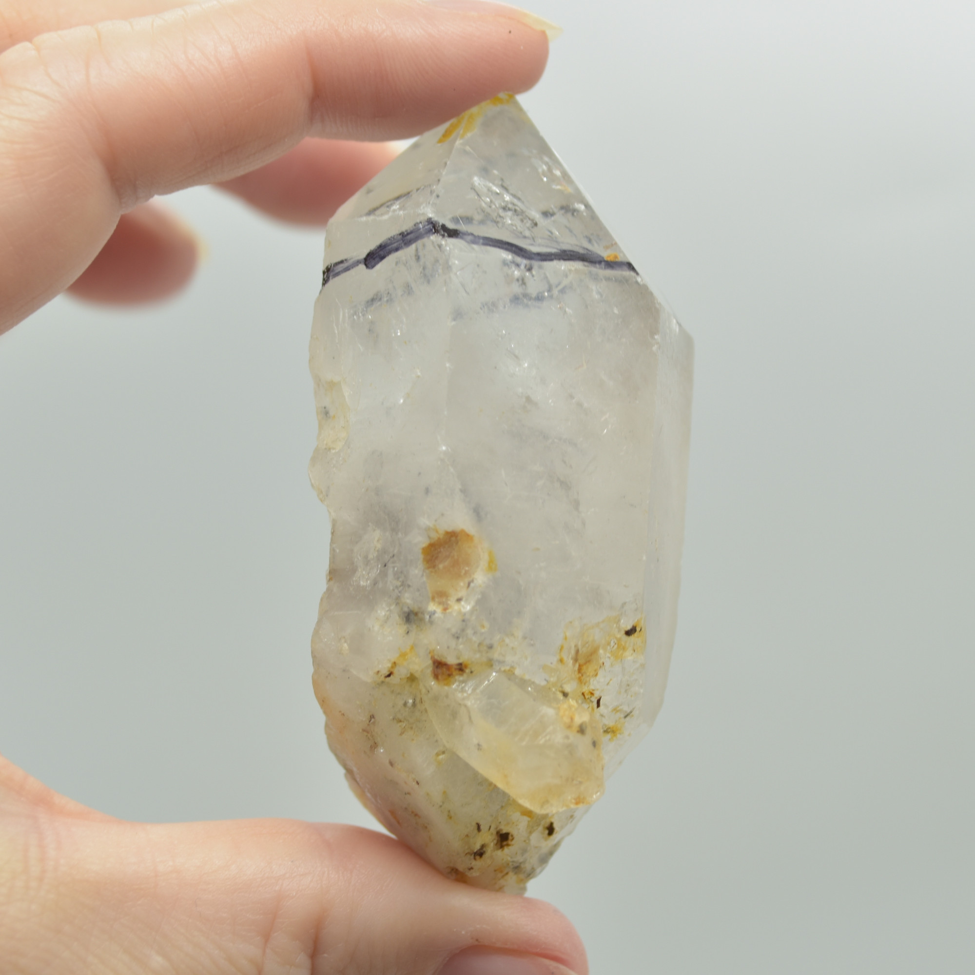 Fluid Inclusion / Enhydro Raw Quartz Point - 108 grams - 1 Count - Image 2