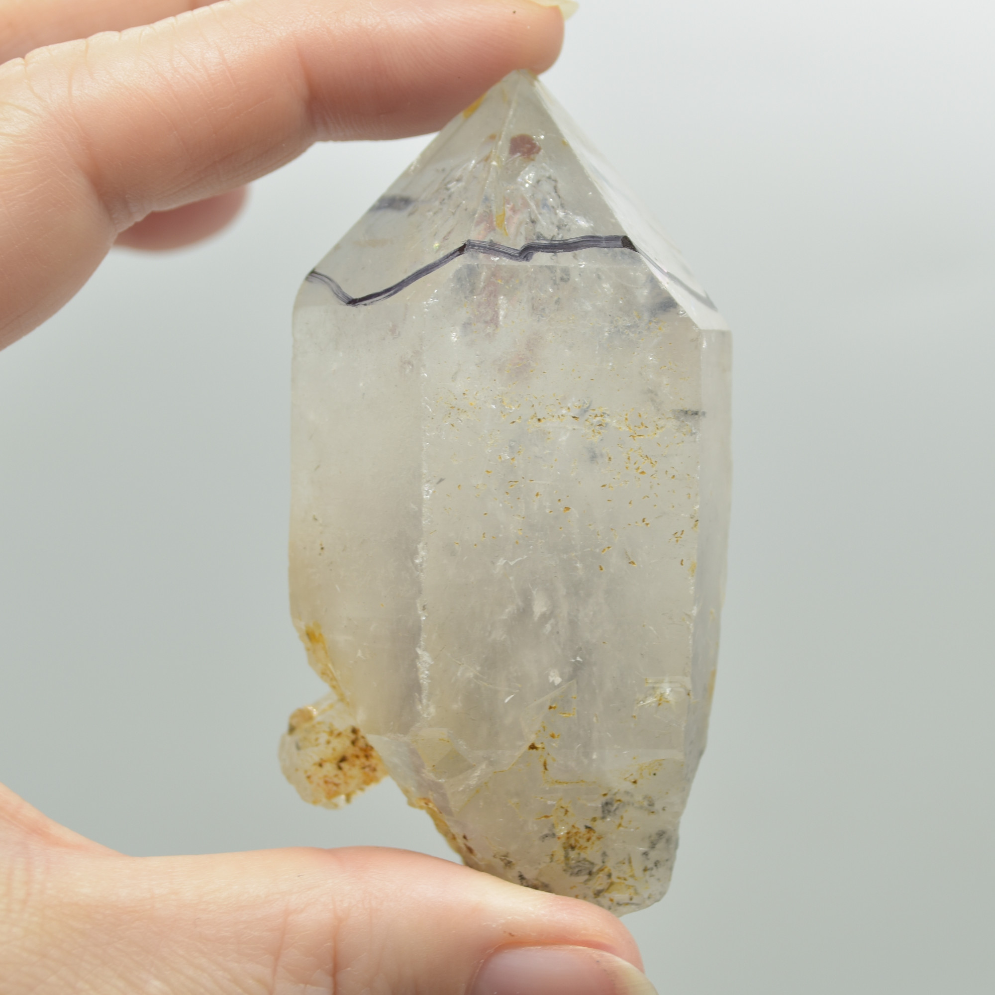 Fluid Inclusion / Enhydro Raw Quartz Point - 108 grams - 1 Count - Image 3