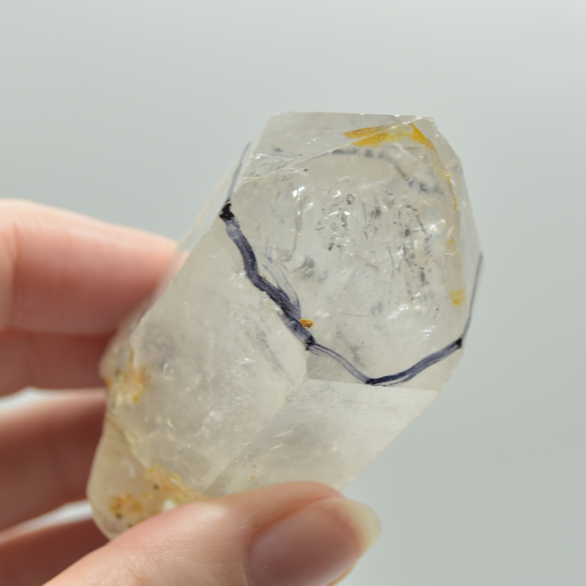 Fluid Inclusion / Enhydro Raw Quartz Point - 108 grams - 1 Count - Image 5