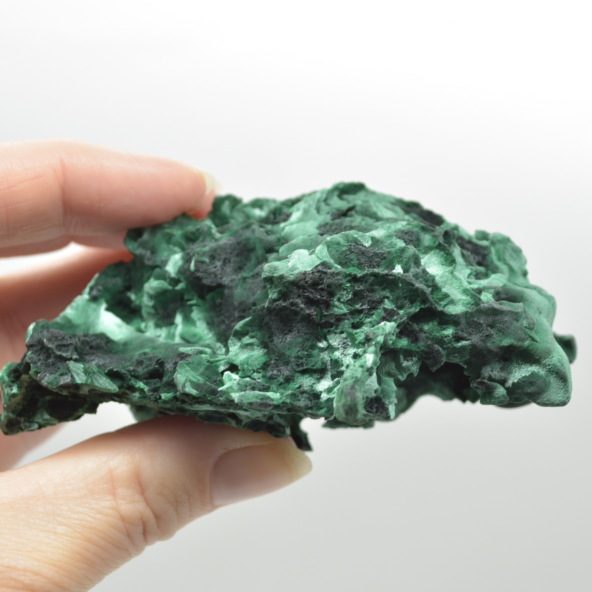 Raw Yangchun Malachite Specimen - Botryoidal Malachite - Velvet Malachite - Fibrous Malachite - 169 grams #08 - Image 5