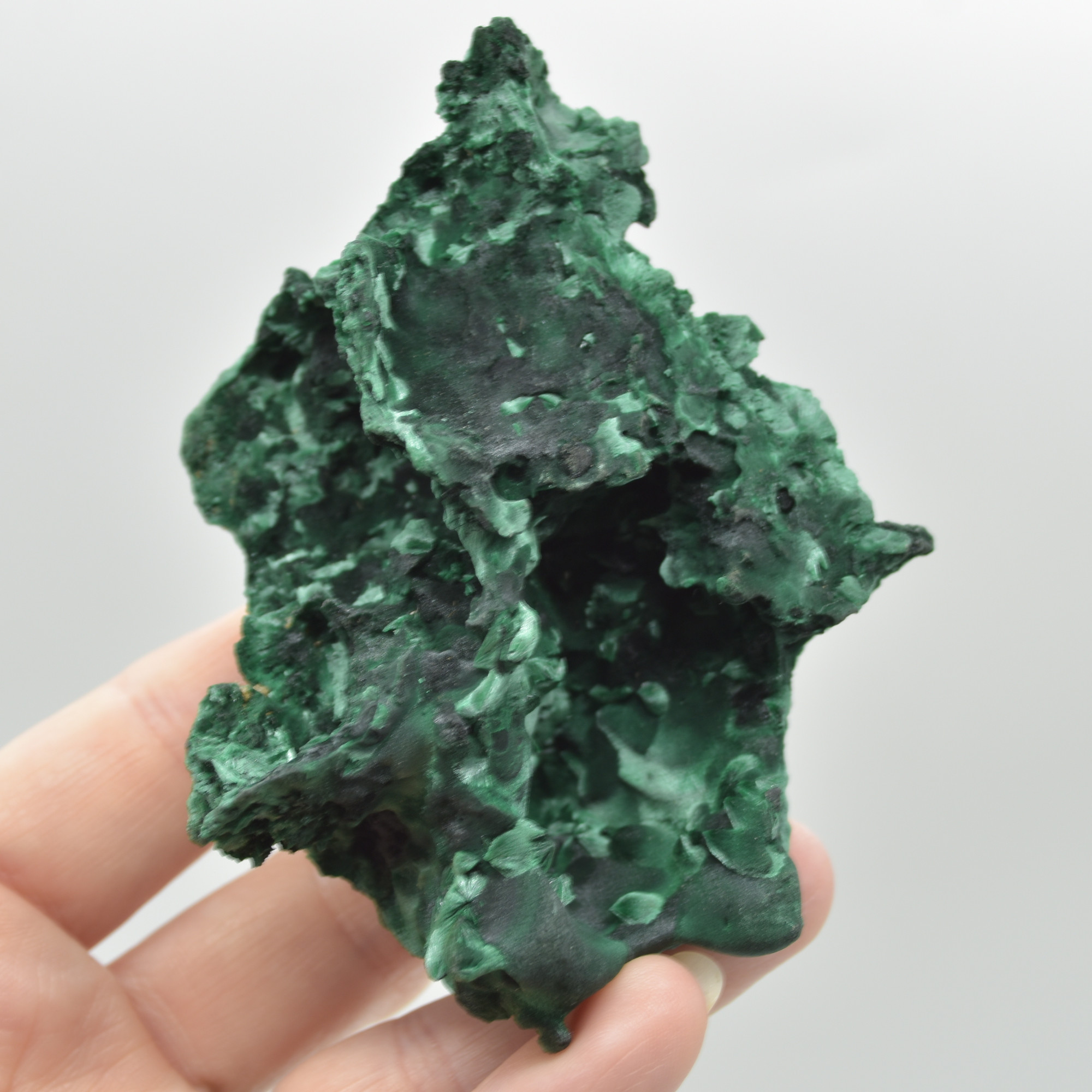 Raw Yangchun Malachite Specimen - Botryoidal Malachite - Velvet Malachite - Fibrous Malachite - 169 grams #08 - Image 6