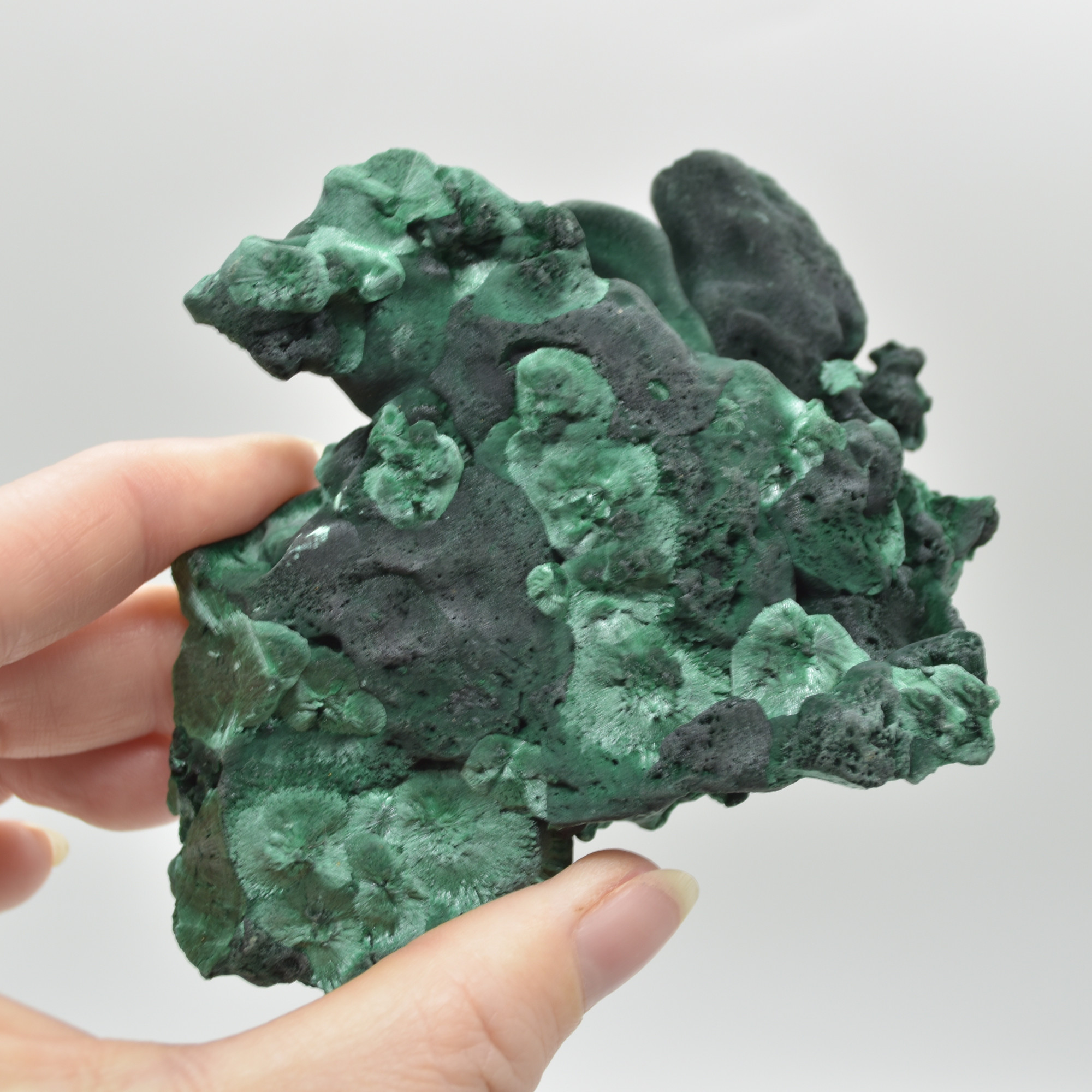 Raw Yangchun Malachite Specimen - Botryoidal Malachite - Velvet Malachite - Fibrous Malachite - 332 grams #09 - Image 6