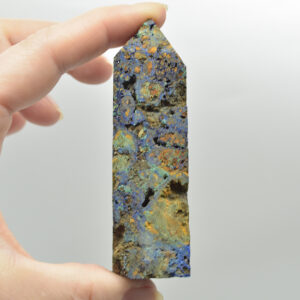 Raw Azurite Crystal Point, Tower, Wand - 8.4cm - #02