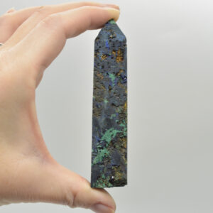 Raw Azurite Crystal Point, Tower, Wand - 10cm - #06