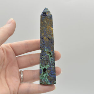 Raw Azurite Crystal Point, Tower, Wand - 11cm - #08