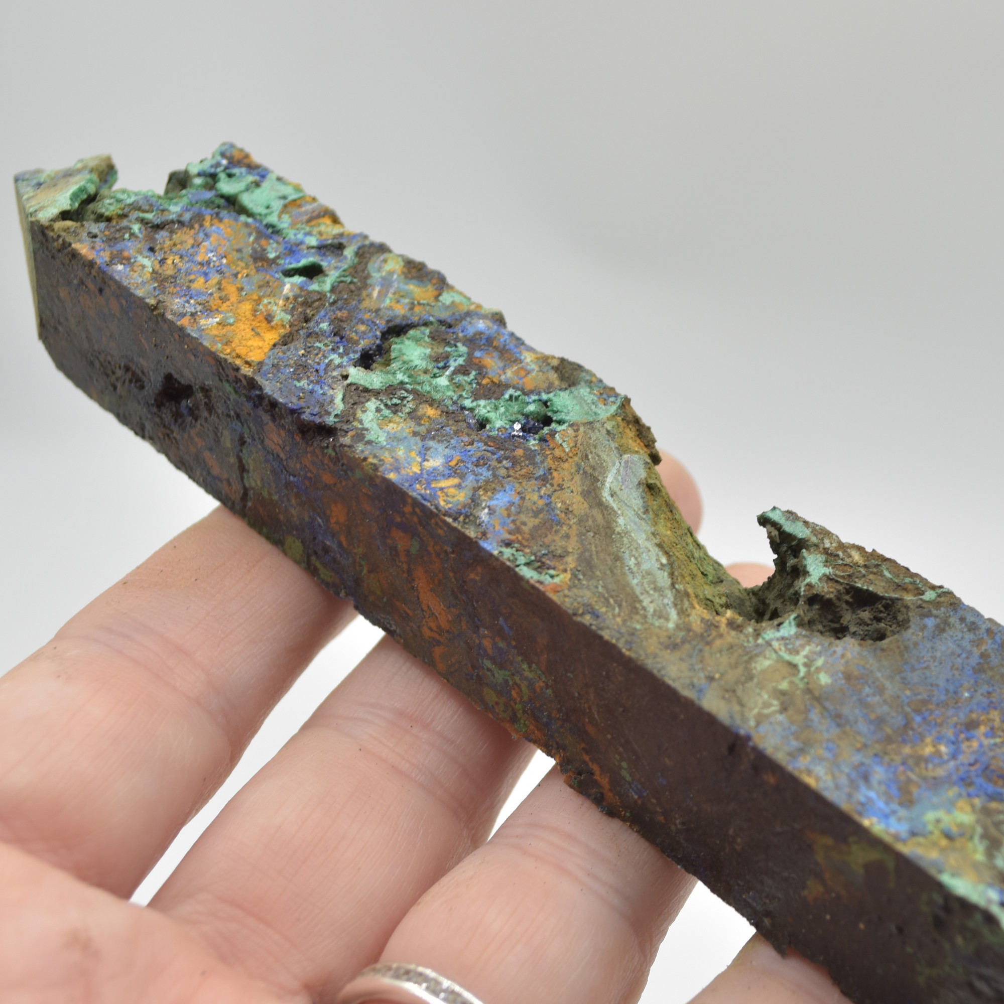 Raw Azurite Crystal Point, Tower, Wand - 12.6cm - #10 - Image 6