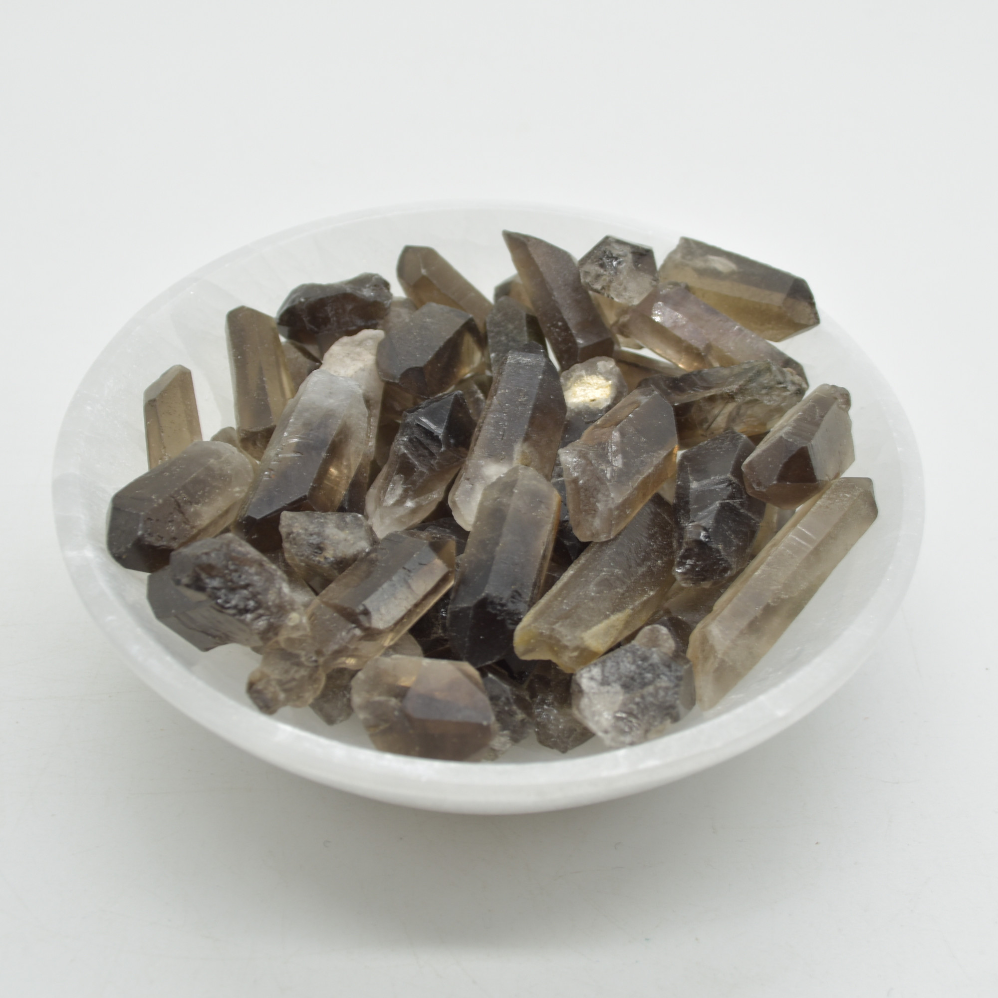 Raw Brazil Smoky Quartz Crystal Point Nuggets - 8 Count - 4 size options