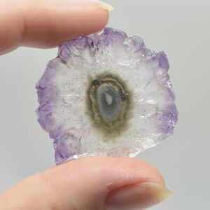 Amethyst Crystal Stalactite Slices from Brazil - 3.3cm x 3.3cm x 0.4cm #01