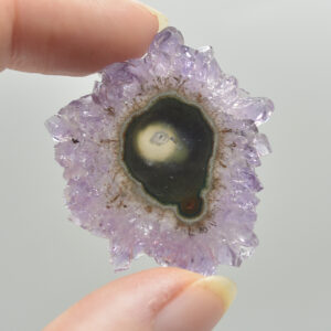 Amethyst Crystal Stalactite Slices from Brazil - 3.9cm x 3.4cm x 0.4cm #02