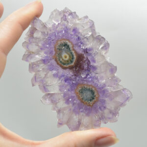 Amethyst Crystal Stalactite Slice from Brazil - 8.1cm x 5.4cm x 0.5cm #04