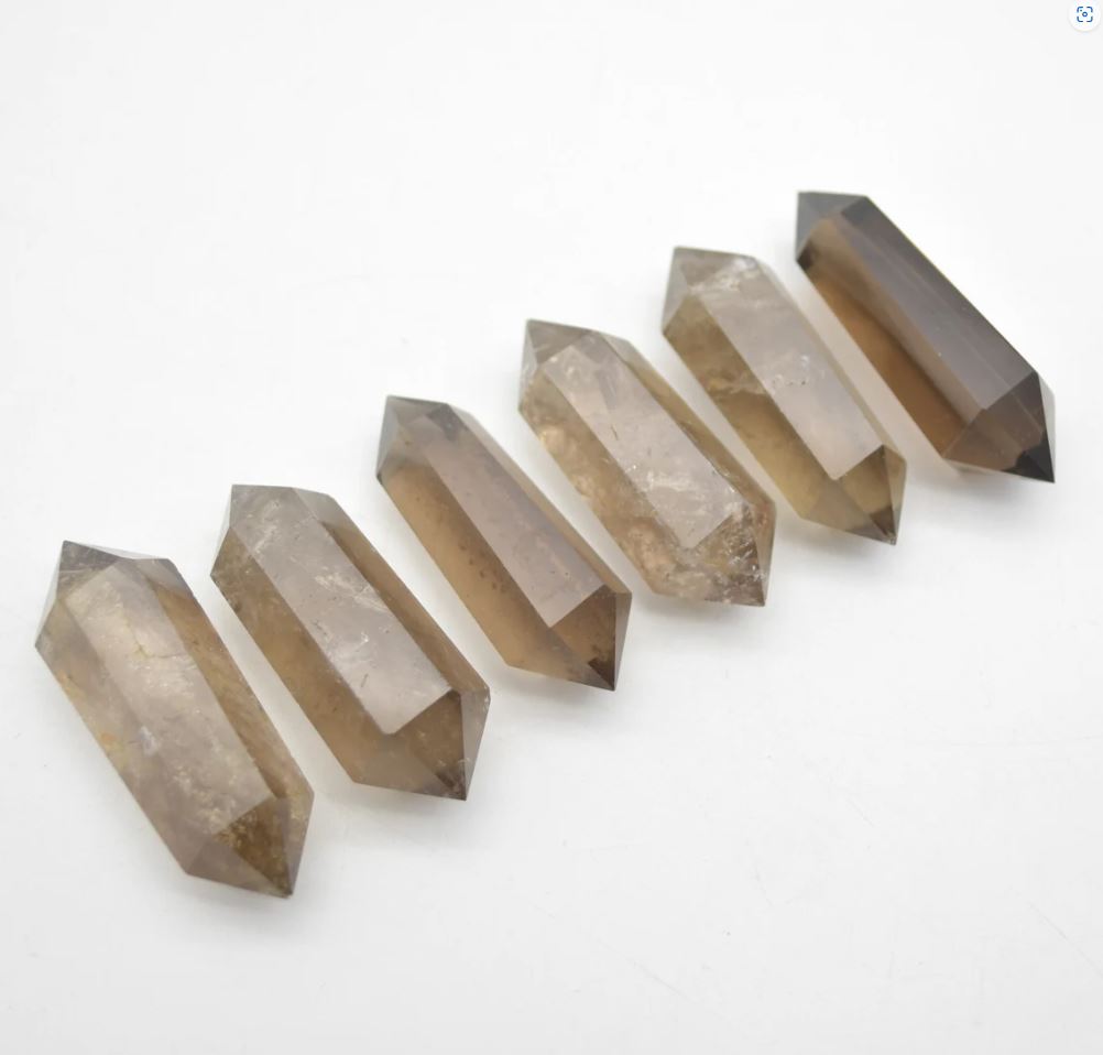 Smoky Quartz Double Terminated Crystal Point Tower Wand - 4cm - 5cm