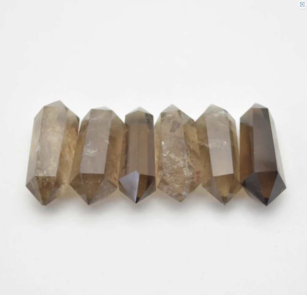 Smoky Quartz Double Terminated Crystal Point Tower Wand - 4cm - 5cm - Image 2