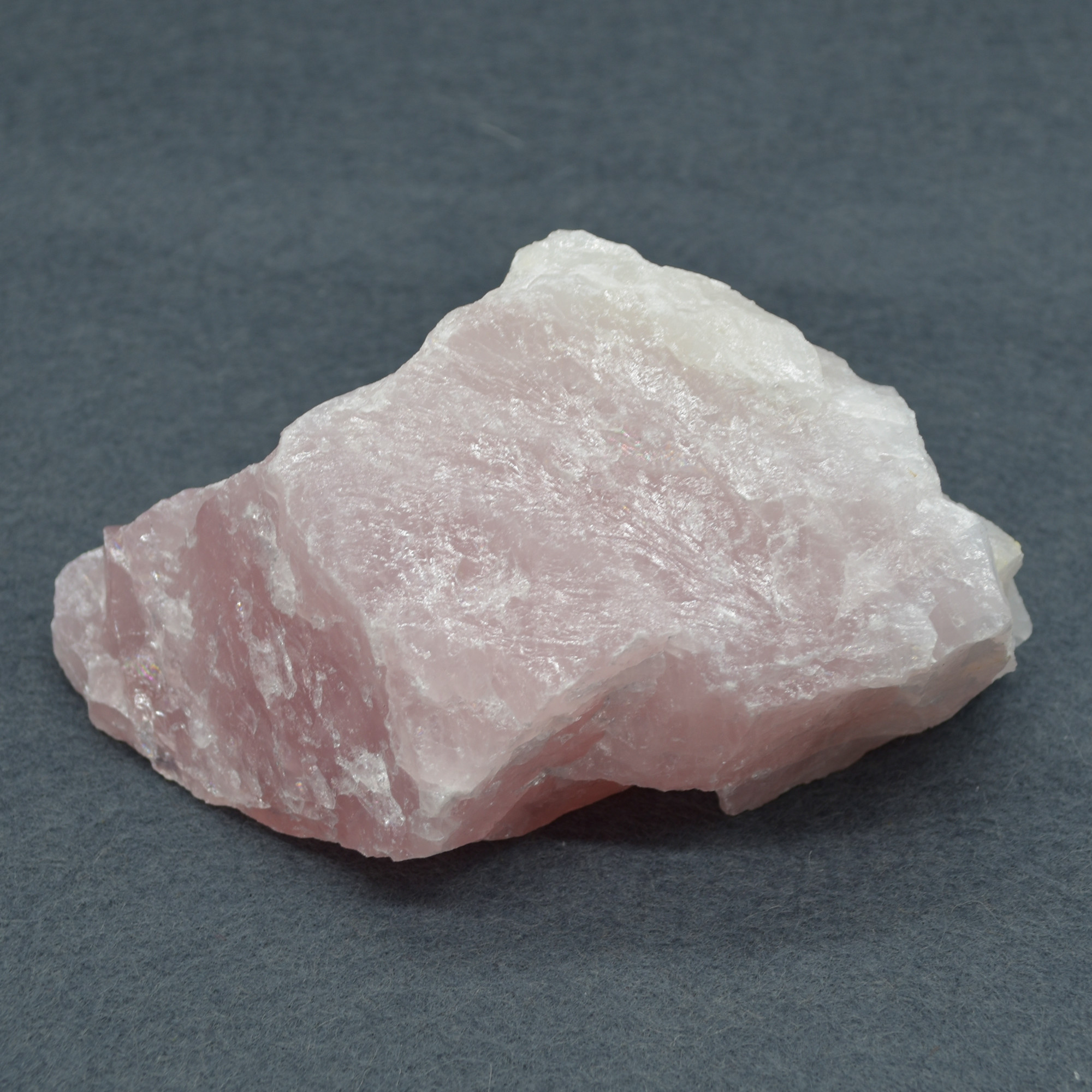 Raw Hand Polished Pale Rose Quartz Crystal Freeform - 496 grams #03