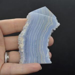 High Quality Blue Lace Agate Tower Point Slice - 7.3cm x 4.9cm x 1.5cm - 93 grams - #12