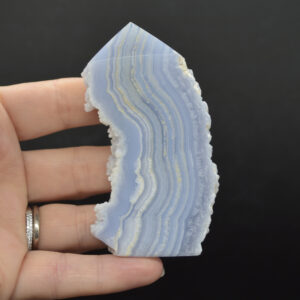 High Quality Blue Lace Agate Tower Point Slice - 8cm x 4.1cm x 1.5cm - 90 grams - #13