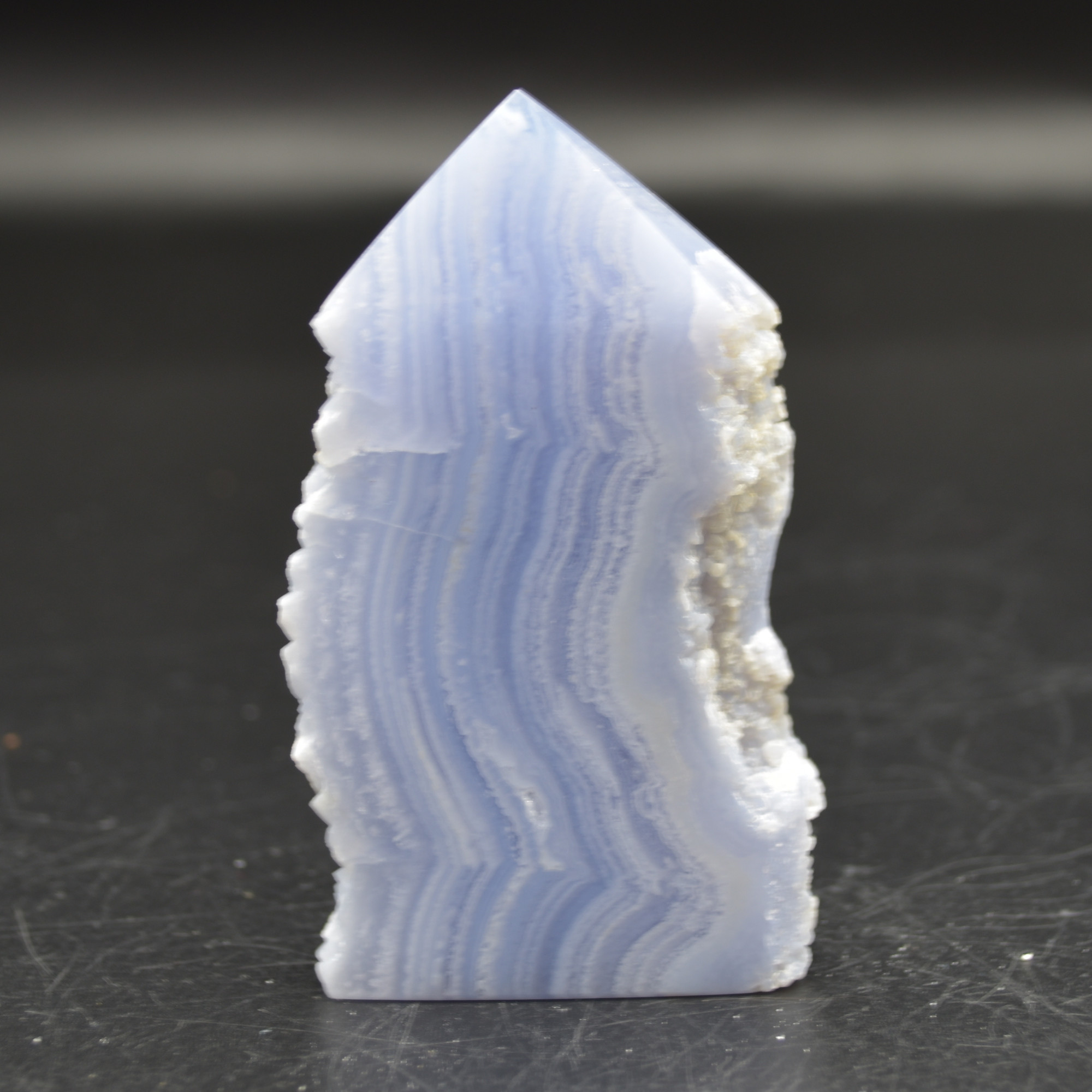 High Quality Blue Lace Agate Tower Point Slice - 8cm x 4.2cm x 1.5cm - 96 grams - #15 - Image 5