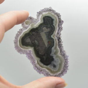 Amethyst Crystal Stalactite Slice from Brazil - 7.3cm x 5.7cm x 0.4cm