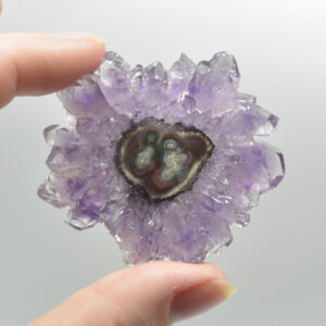 Amethyst Crystal Stalactite Slice from Brazil - 5.3cm x 4.8cm x 0.55cm