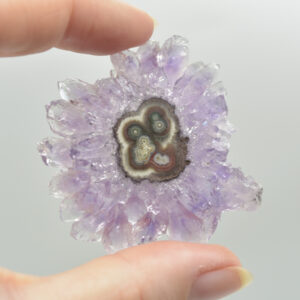 Amethyst Crystal Stalactite Slice from Brazil - 5.1cm x 5cm x 0.3cm