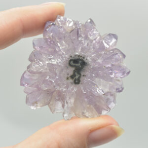 Amethyst Crystal Stalactite Slice from Brazil - 4.9cm x 4.5cm x 0.35cm