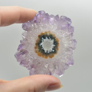 Amethyst Crystal Stalactite Slice from Brazil - 5.9cm x 5cm x 0.6cm