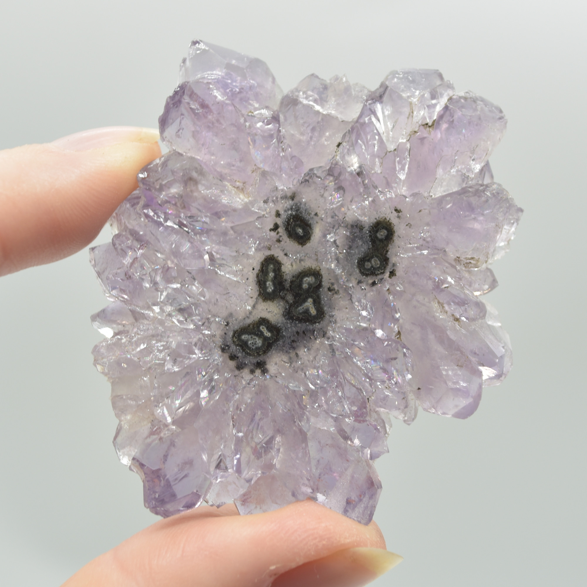 Amethyst Crystal Stalactite Slice from Brazil - 5.8cm x 5cm x 0.5cm