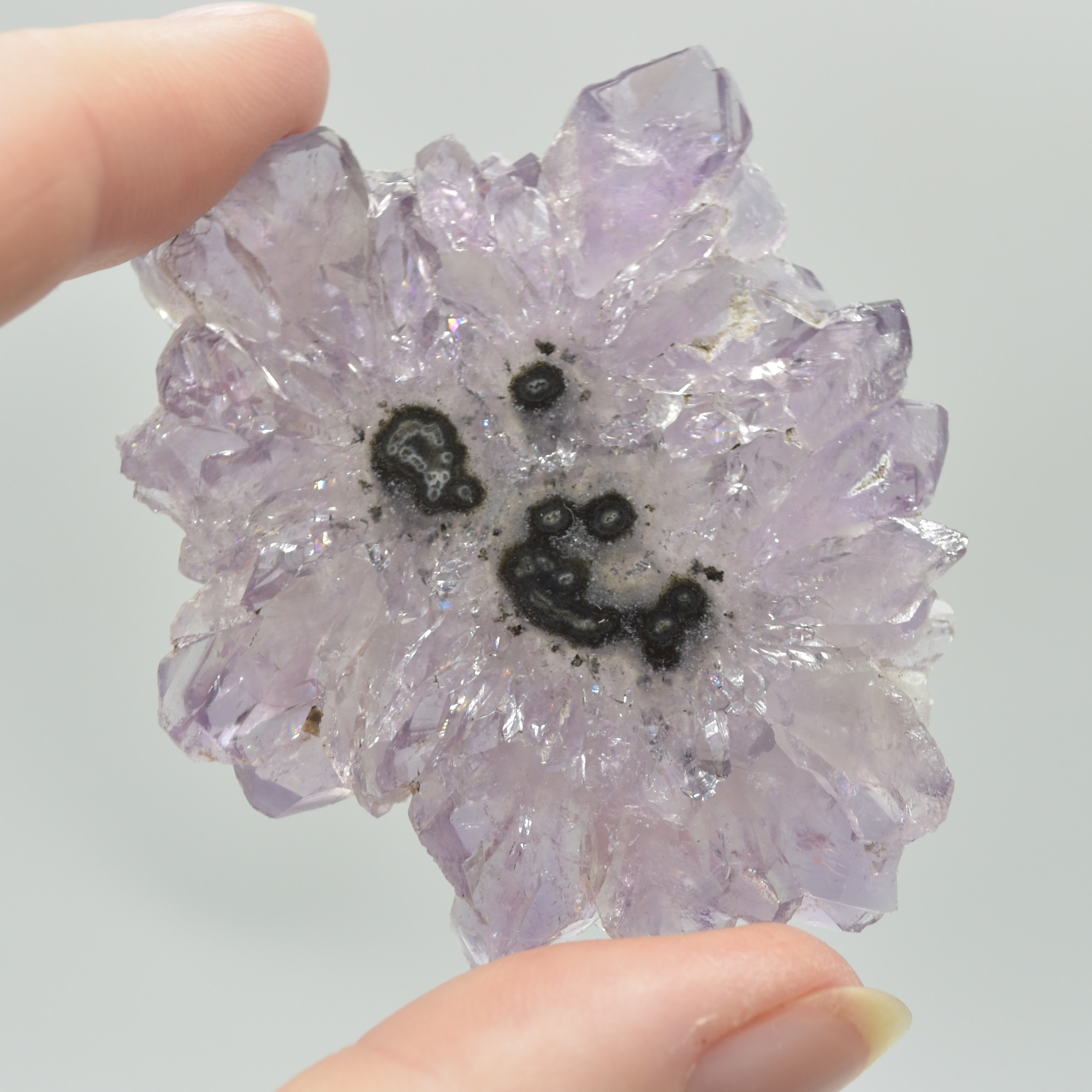 Amethyst Crystal Stalactite Slice from Brazil - 5.8cm x 5cm x 0.5cm - Image 2