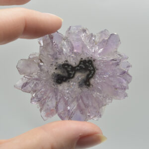 Amethyst Crystal Stalactite Slice from Brazil - 5.8cm x 4.8cm x 0.6cm