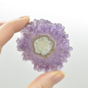 Amethyst Crystal Stalactite Slice from Brazil - 5.5cm x 5cm x 0.5cm
