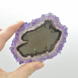 Amethyst Crystal Stalactite Slice from Brazil - 8.9cm x 6.6cm x 0.5cm