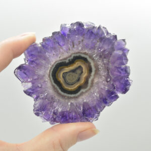 Amethyst Crystal Stalactite Slice from Brazil - 7.5cm x 6.4cm x 0.9cm