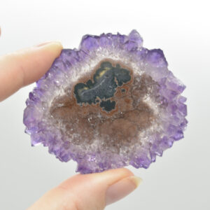 Amethyst Crystal Stalactite Slice from Brazil - 6cm x 5.2cm x 0.5cm