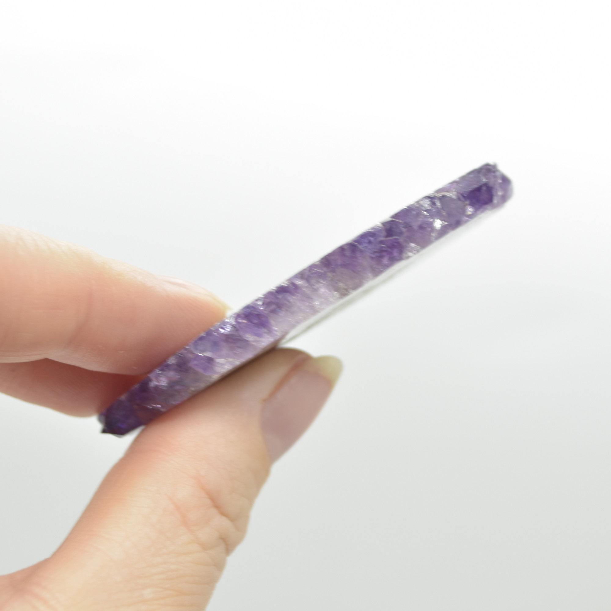 Amethyst Crystal Stalactite Slice from Brazil - 6cm x 5.2cm x 0.5cm - Image 3
