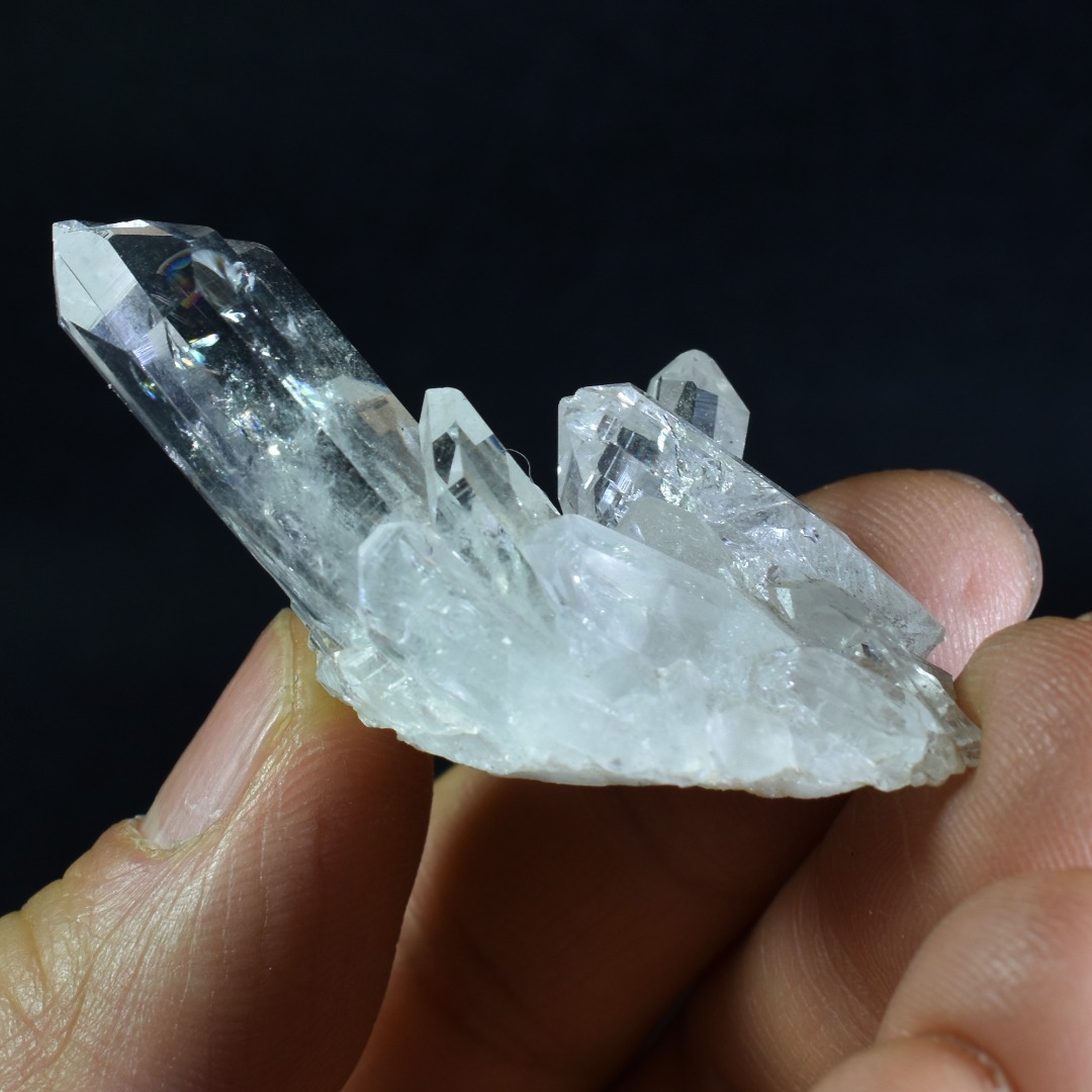 Lemurian Quartz Crystal Point Cluster from Colombia - 16 grams - Image 4