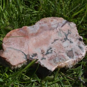 Large Pink Amethyst Crystal Slab, Slice with Stand - 800 grams - 23cm